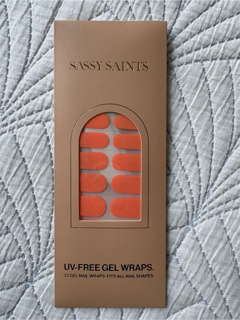 Sassy Saints UV-Free Gel Nail Wraps — Peach Perfect